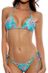Luli Fama Ocean Breeze Crystallized Seamless Wavy Ruched Back Tie Side Bottom
